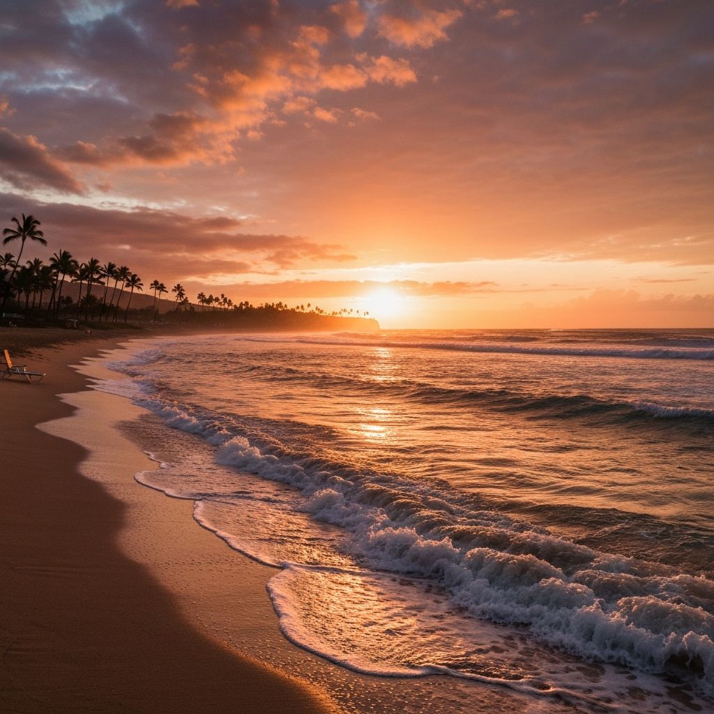 Warm Hawaiian sunset